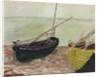 Study of Boats at Etretat Beach by Claude Monet