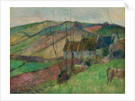 Cottages on the Flanks of Mont Sainte-Marguerite; Chaumieres au flanc de la Montagne Sainte-Marguerite, 1888 by Paul Gauguin