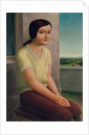 Seated Girl; Sitzendes Madchen, 1927 by Georg Schrimpf
