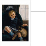 Girl with Puppy, c.1882-1883 by Jacques-Emile Blanche