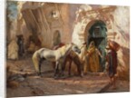 A Scene in Morocco by Frederick Arthur Bridgman