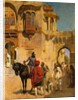 Departure for the Hunt in the Forecourt of a Palace of Jodhpore, c.1898-1900 by Edwin Lord Weeks