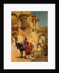 Departure for the Hunt in the Forecourt of a Palace of Jodhpore, c.1898-1900 by Edwin Lord Weeks