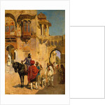 Departure for the Hunt in the Forecourt of a Palace of Jodhpore, c.1898-1900 by Edwin Lord Weeks