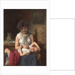 Moody Girl, c.1900 by Alexei Alexevich Harlamoff