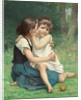 Sisterly Love, 1892 by François Alfred Delobbe