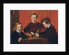 The Young Microscopists: Portrait of Frank, Harry and Arthur Izod Richards, Aged 10, 8 and 5, Playing with a Microscope by John Edgar Williams