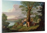 River Landscape with a Nymph Plucking a Branch from a Bleeding Tree by Andrea Locatelli