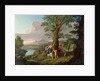 River Landscape with a Nymph Plucking a Branch from a Bleeding Tree by Andrea Locatelli