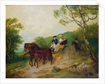 6th Earl and Marquis of Antrim with his wife Letitia driving a phaeton in Glenarm Castle park, Ballymena, Co. Antrim by Francis Wheatley