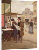 A Parisian Street Scene by Francesco Miralles Galaup