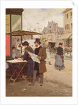 A Parisian Street Scene by Francesco Miralles Galaup