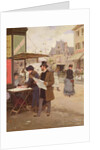 A Parisian Street Scene by Francesco Miralles Galaup