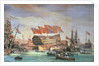 The Launching of HMS 'Trafalgar' at Chatham, July 1820 by C. John Mayle Whichelo
