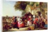 The Arrival of the Coach, 1850 by Thomas Falcon Marshall
