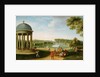 The Queen's Theatre from the Rotunda, Stowe House, Bucks, with Lord Cobham and Charles Bridgeman by Jacques Rigaud