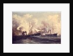U.S.S. Kearsarge Sinking the Alabama, 19th June 1864 by Xanthus Russell Smith