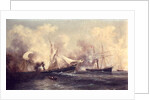 U.S.S. Kearsarge Sinking the Alabama, 19th June 1864 by Xanthus Russell Smith