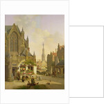 Vegetable stall in a Dutch town by Jan Hendrik Verheyen