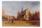 The Groote Market, Haarlem, with the Church of St. Bavo by Gerrit Adriaensz Berckheyde