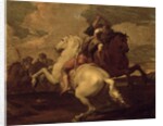 Two horsemen engaged in combat by Francesco Simonini