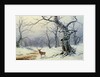 A Stag in a wooded landscape by Nils Hans Christiansen