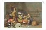 Soldiers playing cards in a guardroom by Gerard ter Borch or Terborch