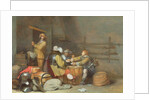 Soldiers playing cards in a guardroom by Gerard ter Borch or Terborch