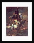 Officer of the Chasseurs charging on horseback by Theodore (attr. to) Gericault