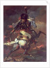 Officer of the Chasseurs charging on horseback by Theodore (attr. to) Gericault