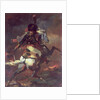 Officer of the Chasseurs charging on horseback by Theodore (attr. to) Gericault