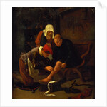 A village doctor tending a peasant's shin by Jan Havicksz Steen