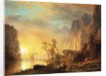 Sunset in the Rockies by Albert Bierstadt