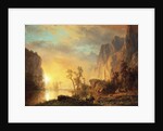 Sunset in the Rockies by Albert Bierstadt