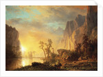 Sunset in the Rockies by Albert Bierstadt