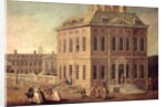 View of Ranelagh House and Gardens, and the Chelsea Hospital, with figures walking in the foreground by Joseph Nickolls