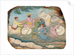 Travellers enjoying music by the wayside, mid 18th century by Indian School