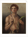 Saint Sebastian with an arrow in his right hand and the martyr's palm in his left by Andrea del Sarto