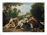 Dogs Fighting in a Wooded Clearing by Frans Snyders or Snijders