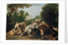 Dogs Fighting in a Wooded Clearing by Frans Snyders or Snijders