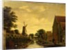 A Canal by a Town Wall with Labourers Unloading Timber, c.1650 by Pieter Jansz. van Asch