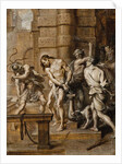 The Flagellation, en brunaille by Abraham Jansz. van Diepenbeeck