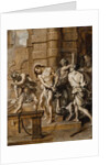 The Flagellation, en brunaille by Abraham Jansz. van Diepenbeeck
