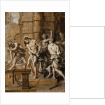 The Flagellation, en brunaille by Abraham Jansz. van Diepenbeeck