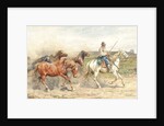 Droving Horses in the Roman Campagna by Enrico Coleman