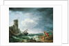 A Storm with Shipwreck by a Fortress, a Castaway in the Foreground, 1769 by Claude Joseph Vernet