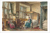 Miss Moore sewing in her bedroom, Hardwick Hall, Derbyshire by William Henry Hunt