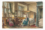 Miss Moore sewing in her bedroom, Hardwick Hall, Derbyshire by William Henry Hunt