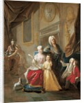 Portrait of a family in an interior by Francois de Troy
