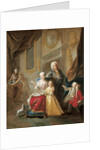 Portrait of a family in an interior by Francois de Troy